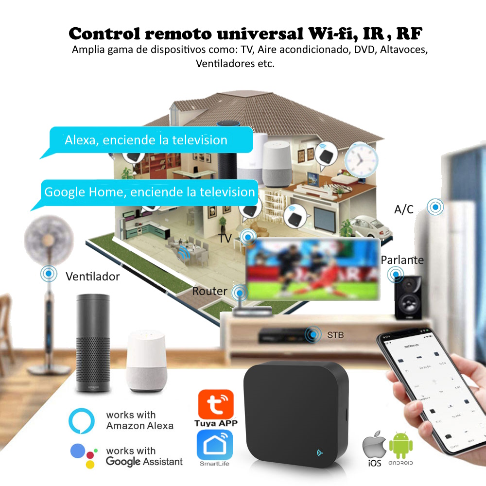 Tuya mini control universal IR Wi-fi compatible Google, Alexa