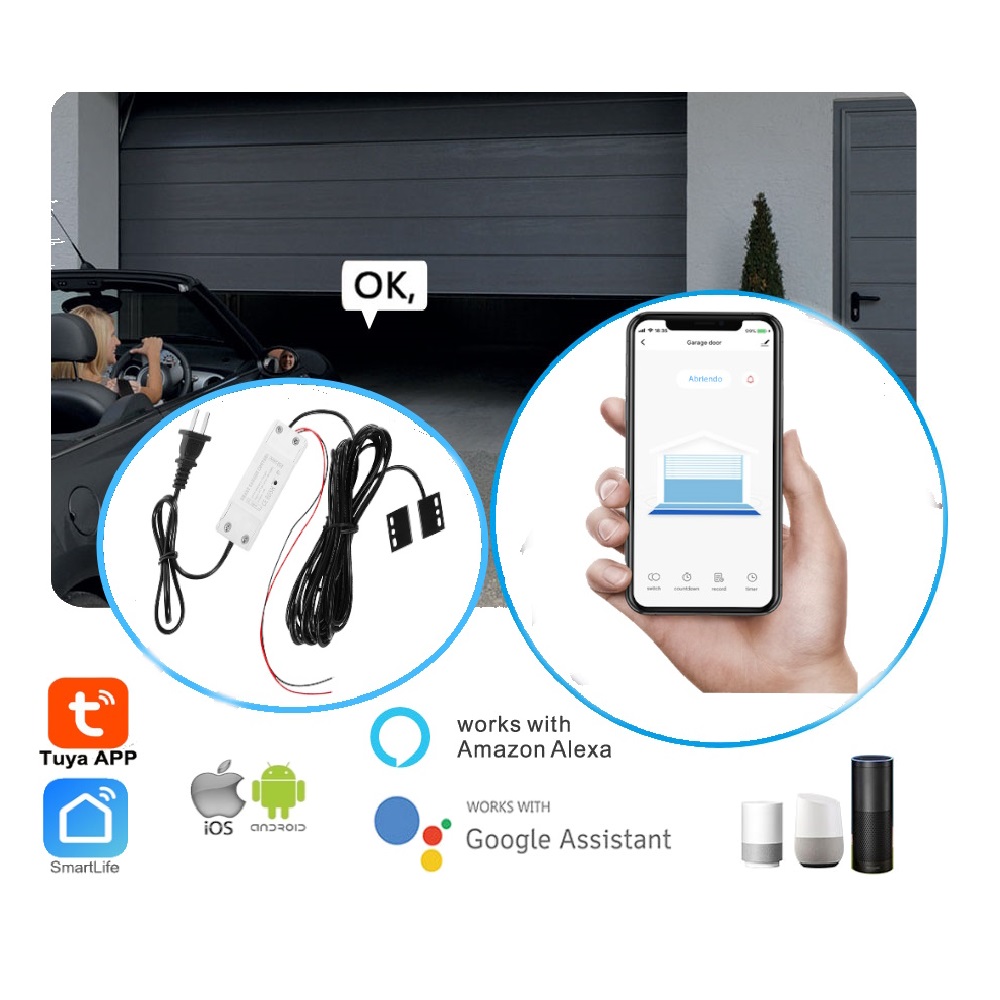 Abridor de garaje Wi-fi con App Tuya Smart