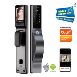 Cerradura inteligente PST-D17-TY-3D, reconocimiento facial 3D e intercomunicador