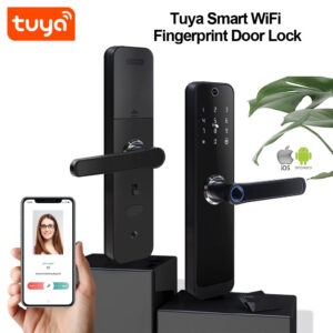 Cerradura inteligente PST-HR07-P WiFi Tuya smart con cámara Cat Eye